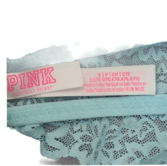 Valentine's Victoria's Secret PINK Blue Lace Pastel Bralette - Picture 3 of 8